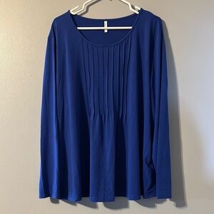 Tashuadao Elegant Blue Women's Top Size 3X